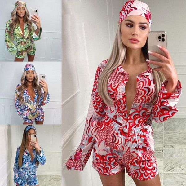 women's tracksuits 2021 summer women red print long sleeve blouses shirts and mini shorts set casual three piece sets party outfits, Gray
women's tracksuits 2021 summer women red print long sleeve blouses shirts and mini shorts set casual three piece sets party outfits, Gray