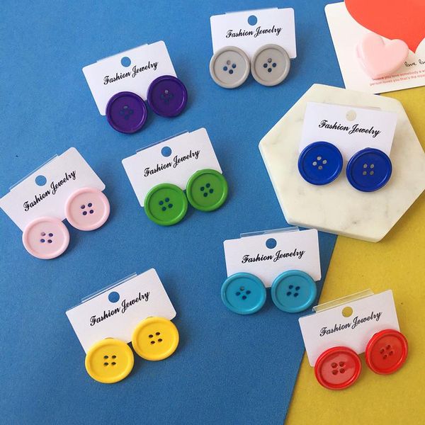 clip-on & screw back 2021 exaggerated colorful candy color buttons clip earrings vintage handmade round japanese harajuku funny jewelr, Silver
clip-on & screw back 2021 exaggerated colorful candy color buttons clip earrings vintage handmade round japanese harajuku funny jewelr, Silver