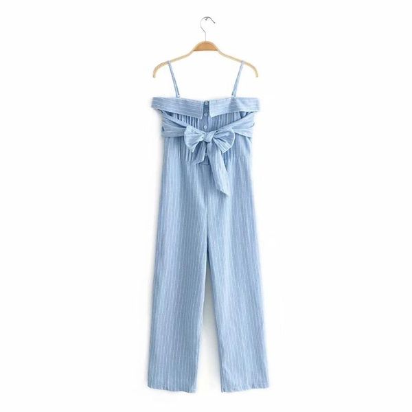 women's jumpsuits & rompers 2021 fashion women button linen wide leg jumpsuit elegant spaghetti strap stripe striped sash blue overalls, Black;white
women's jumpsuits & rompers 2021 fashion women button linen wide leg jumpsuit elegant spaghetti strap stripe striped sash blue overalls, Black;white