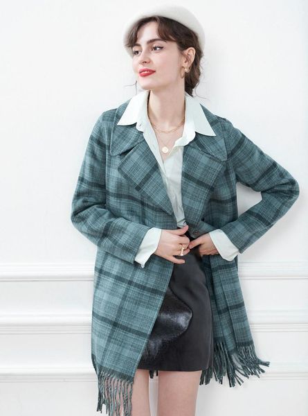 women's wool & blends clothing autumn 2021 tweed jacket, Black
women's wool & blends clothing autumn 2021 tweed jacket, Black