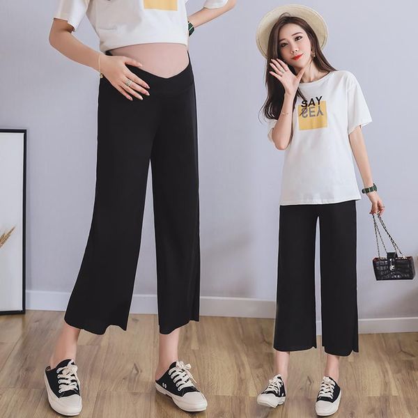 maternity bottoms pregnant women pants ice silk wide-leg trousers spring and summer straight tube loose low waist support, White
maternity bottoms pregnant women pants ice silk wide-leg trousers spring and summer straight tube loose low waist support, White