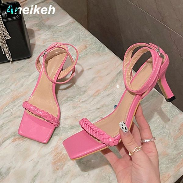 sandals aneikeh pu weave women summer stiletto heels sewing mature gladiator peep toe pumps ladies shoes wedding buckle strap, Black
sandals aneikeh pu weave women summer stiletto heels sewing mature gladiator peep toe pumps ladies shoes wedding buckle strap, Black