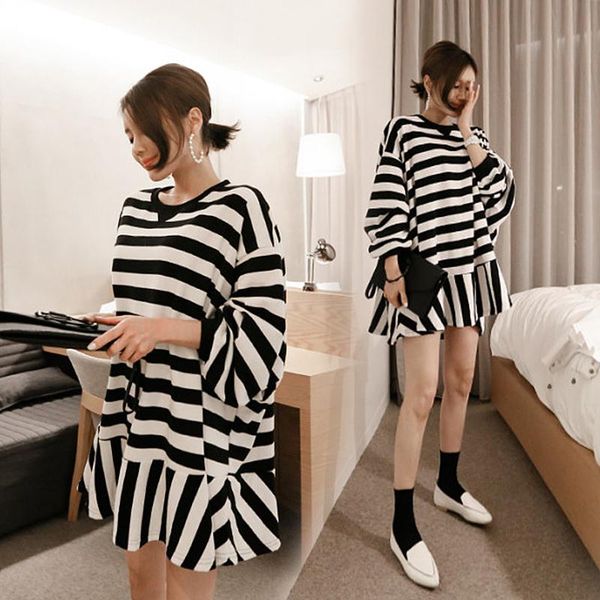maternity dresses 0419# clothes spring autumn long sleeves o neck stripe mini dress loose fashion pregnant women mom, White
maternity dresses 0419# clothes spring autumn long sleeves o neck stripe mini dress loose fashion pregnant women mom, White