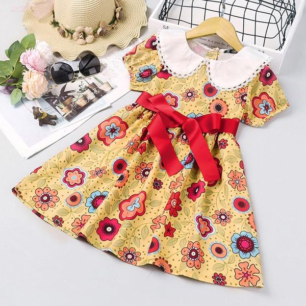 girl's dresses summer princess dress toddler baby girls short sleeve flower print from 2 to 7 years girl clothes, Red;yellow
girl's dresses summer princess dress toddler baby girls short sleeve flower print from 2 to 7 years girl clothes, Red;yellow