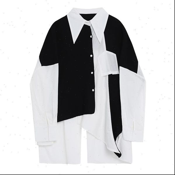black white back big size womens shirt fall lapel long sleeve loose fit fashion tide spring autumn clothes
black white back big size womens shirt fall lapel long sleeve loose fit fashion tide spring autumn clothes