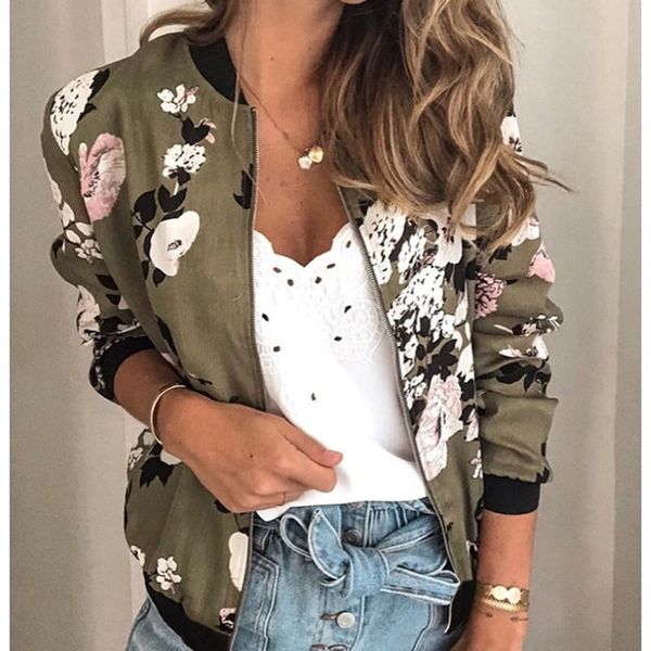 women's jackets 2021 spring autumn women retro floral printed ladies zipper up bomber outwear casual short jacket, Black;brown
women's jackets 2021 spring autumn women retro floral printed ladies zipper up bomber outwear casual short jacket, Black;brown