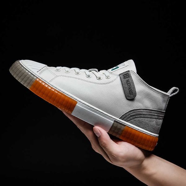 2021 spring men's shoe tide brand leather high sho korean version trend versatile small white board
2021 spring men's shoe tide brand leather high sho korean version trend versatile small white board