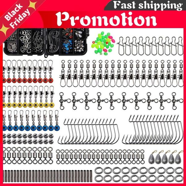 fishing accessories 245pcs/box kit including hooks beads swivels snap sinker weight terminal tackle
fishing accessories 245pcs/box kit including hooks beads swivels snap sinker weight terminal tackle