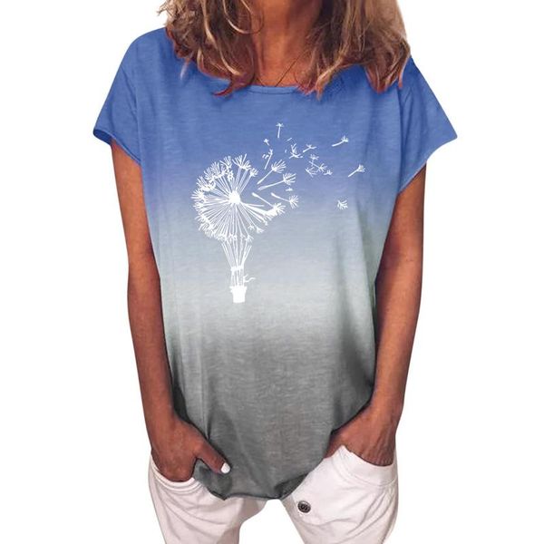 women's t-shirt fashion women gradient sunflower print o-neck short sleeves blouse casual rainbow, White
women's t-shirt fashion women gradient sunflower print o-neck short sleeves blouse casual rainbow, White