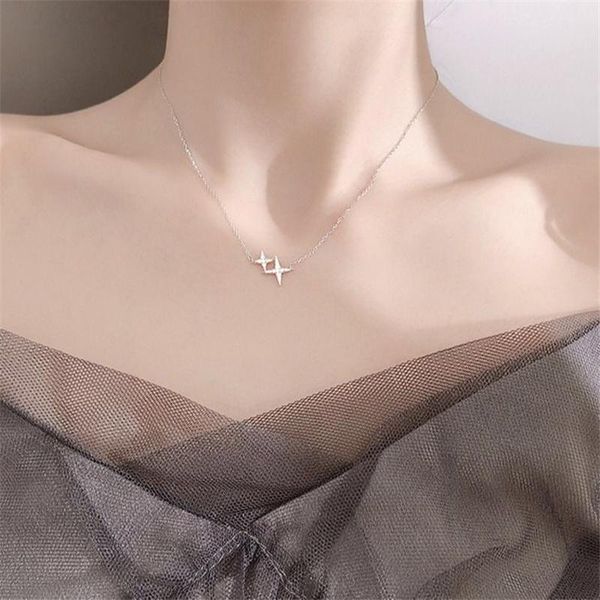 pendant necklaces zircon stars choker for women simple sweet silver color clavicle chain brand vintage jewelry z417
pendant necklaces zircon stars choker for women simple sweet silver color clavicle chain brand vintage jewelry z417