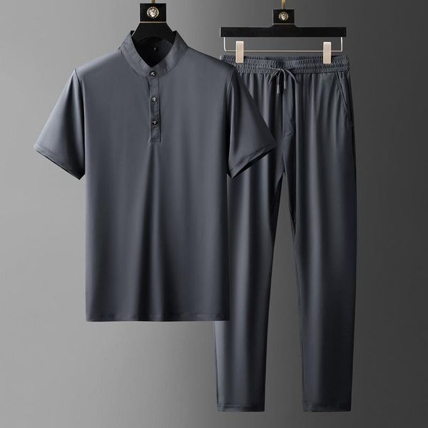 men's jackets summer ultra thin ice silk stand collar short sleeve two piece set smooth anti wrinkle four side elastic fabric, Black;brown
men's jackets summer ultra thin ice silk stand collar short sleeve two piece set smooth anti wrinkle four side elastic fabric, Black;brown