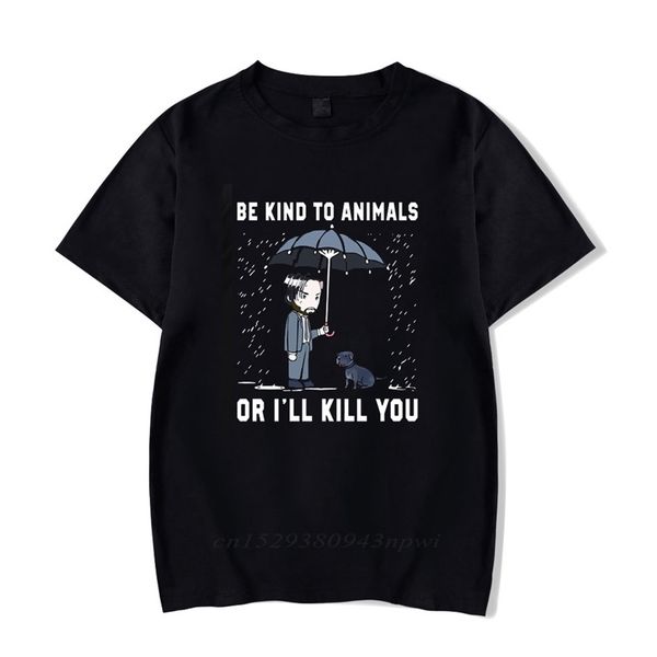 john wick be kind to animal or i'll kill you letter black t-shirt size xs-3xl cartoon t shirt men fashion tshirt 210322, White;black
john wick be kind to animal or i'll kill you letter black t-shirt size xs-3xl cartoon t shirt men fashion tshirt 210322, White;black