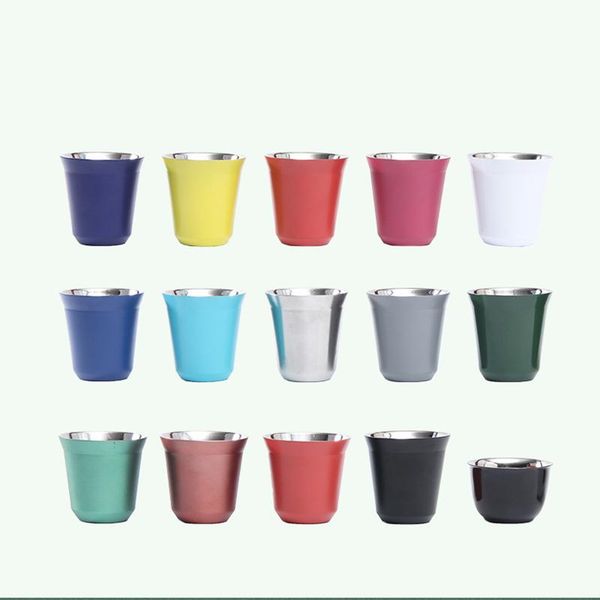 mugs 2 pcs 304 stainless steel espresso cups double wall thermally insulated coffee mug for indoor or outdoor events 80/160ml
mugs 2 pcs 304 stainless steel espresso cups double wall thermally insulated coffee mug for indoor or outdoor events 80/160ml