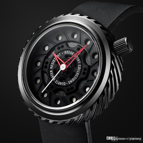 luxurious sportscar quartz watch black silicone strap men military watches tire shape waterproof unique design sports wristwatch stereoscop, Slivery;brown
luxurious sportscar quartz watch black silicone strap men military watches tire shape waterproof unique design sports wristwatch stereoscop, Slivery;brown