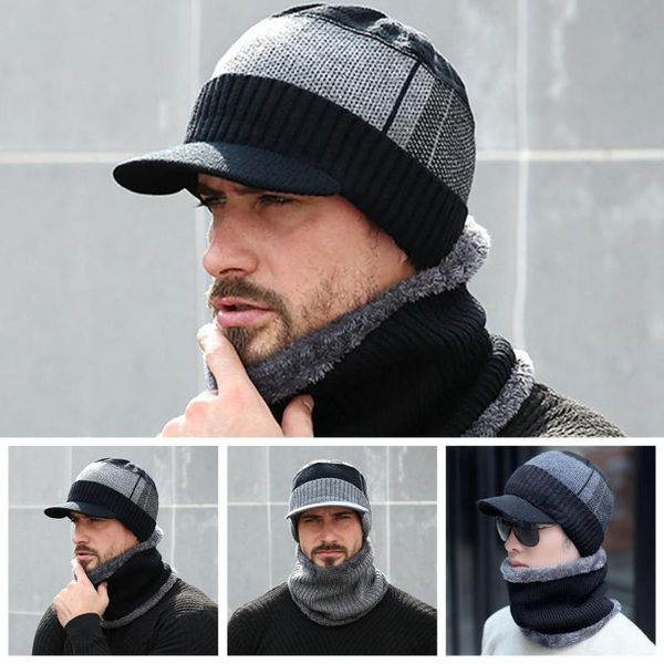 wide brim hats 1 set head neck warmer knitted hat scarf beanie wear resistant high elastic woolen yarn fadeless cap, Blue;gray
wide brim hats 1 set head neck warmer knitted hat scarf beanie wear resistant high elastic woolen yarn fadeless cap, Blue;gray