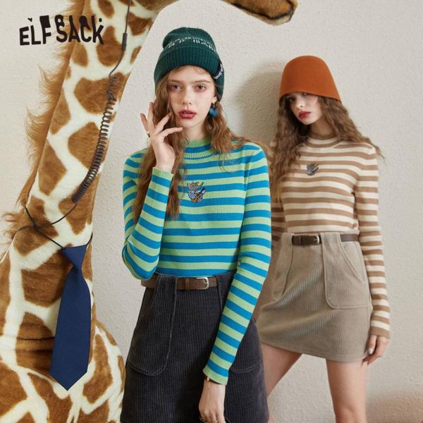 women's sweaters elfsack cartoon embroidery casual knit pullover striped knitwear women,2021 autumn vintage colorblock girly sweater to, White;black
women's sweaters elfsack cartoon embroidery casual knit pullover striped knitwear women,2021 autumn vintage colorblock girly sweater to, White;black