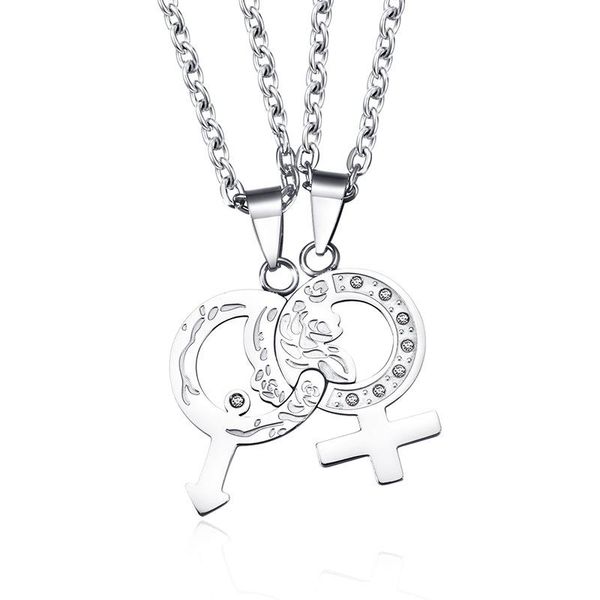 pendant necklaces lovers necklace men's and women's two in one titanium steel couple fashion stainless, Silver
pendant necklaces lovers necklace men's and women's two in one titanium steel couple fashion stainless, Silver