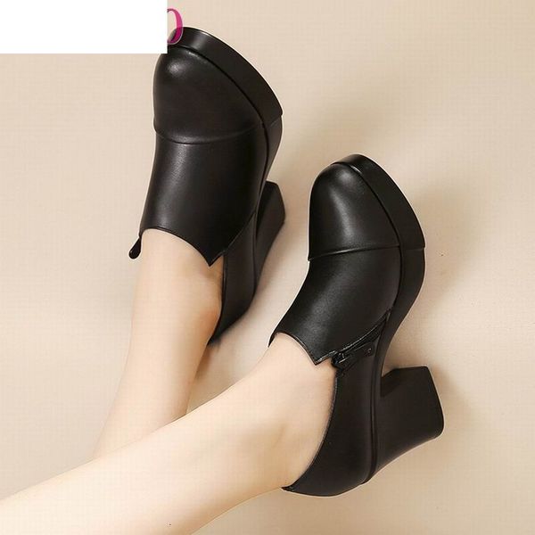sandals 2021 women's spring and autumn shoes thick high heels fashion women genuine leather first layer of cowhide platform pumps, Black
sandals 2021 women's spring and autumn shoes thick high heels fashion women genuine leather first layer of cowhide platform pumps, Black