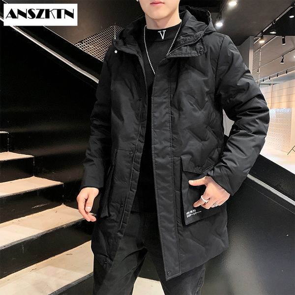 anszktn winter 2021 new men's coat thickened warm white duck down autumn hooded medium length jacket for men, Black
anszktn winter 2021 new men's coat thickened warm white duck down autumn hooded medium length jacket for men, Black