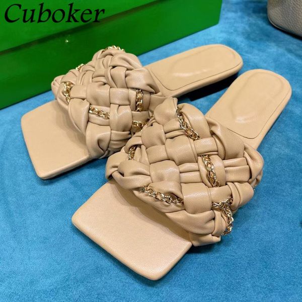 brand runway summer women flat slippers square toe metal chain cross braid ladies slides vacation beach mules causal shoes woman 60% off sto, Black
brand runway summer women flat slippers square toe metal chain cross braid ladies slides vacation beach mules causal shoes woman 60% off sto, Black