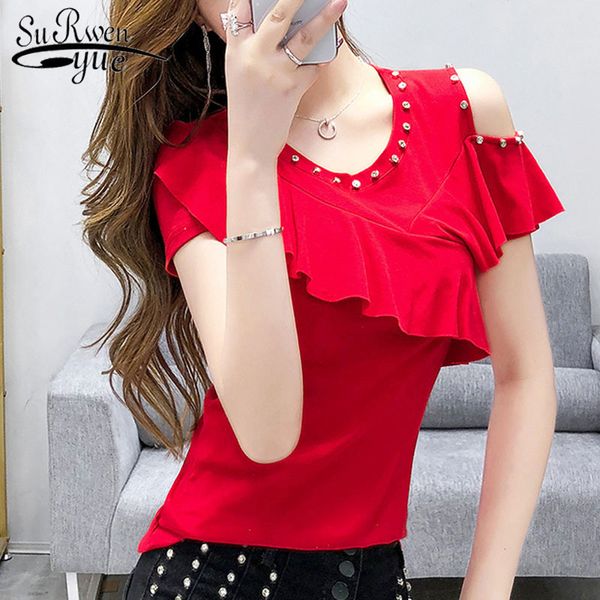shirts women spring short sleeve shirt t korean clothes solid beading ruffles black plus size 8414 50 210427, White
shirts women spring short sleeve shirt t korean clothes solid beading ruffles black plus size 8414 50 210427, White