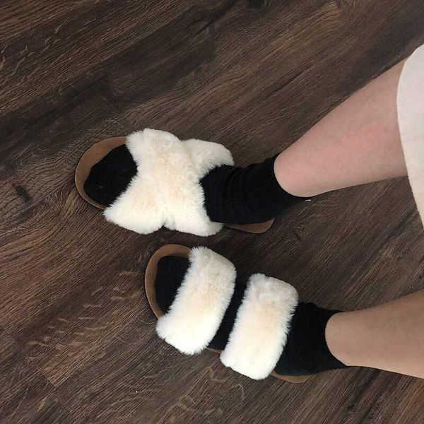 slippers wool women fur spring and autumn outside ladies flat comfortable shallow female shoes, Black
slippers wool women fur spring and autumn outside ladies flat comfortable shallow female shoes, Black