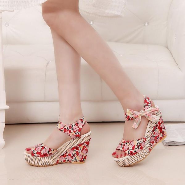 sandals summer shoes woman flower peep toe wedges lace up thick bottom flatform zapatos mujer1, Black
sandals summer shoes woman flower peep toe wedges lace up thick bottom flatform zapatos mujer1, Black