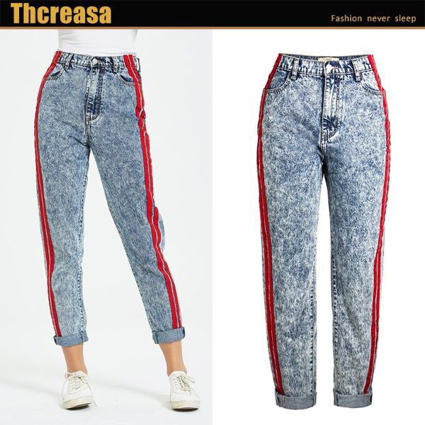 women's jeans europe and the united states fall/winter denim pants snowflake blue loose stitching ribbon high waist straight women
women's jeans europe and the united states fall/winter denim pants snowflake blue loose stitching ribbon high waist straight women