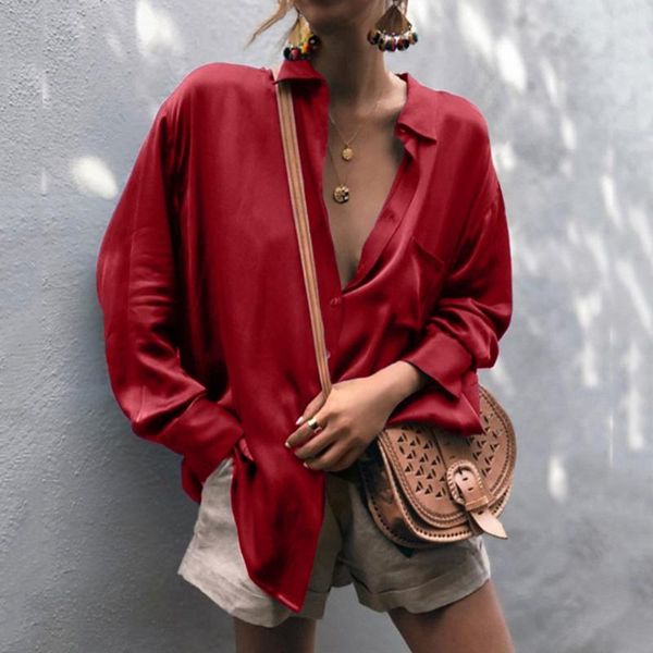deep v neck casual satin shirts blouses long-sleeved lapel button woman solid color slim cardigan basic single-breasted women's &, White
deep v neck casual satin shirts blouses long-sleeved lapel button woman solid color slim cardigan basic single-breasted women's &, White
