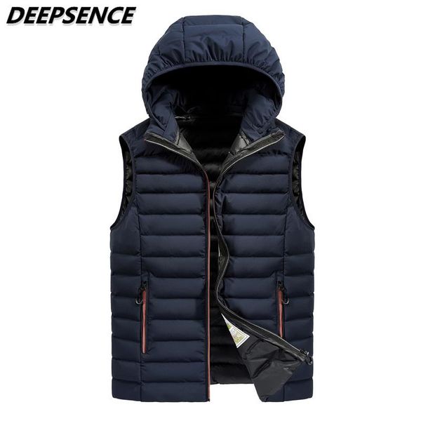 men's vests men autumn winter hooded detachable vest sleeveless jacket waistcoat zipper casual outdoor warm cotton coat women, Black;white
men's vests men autumn winter hooded detachable vest sleeveless jacket waistcoat zipper casual outdoor warm cotton coat women, Black;white