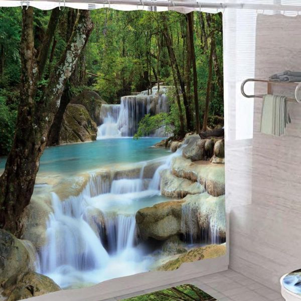 green forest printing waterfall shower curtains waterproof mildew proof thicken bathtub covers bathroom curtain
green forest printing waterfall shower curtains waterproof mildew proof thicken bathtub covers bathroom curtain