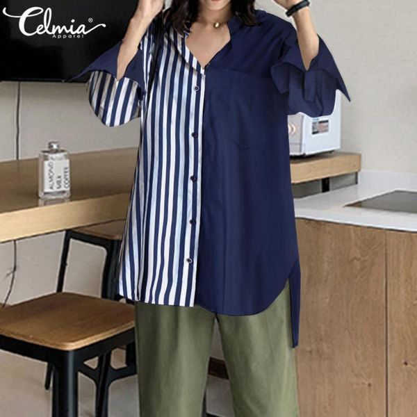 asymmetrical shirt women celmia lapel long sleeve blouses back split shirts blusas vintage casual striped patchwork tunic 7 women's &, White
asymmetrical shirt women celmia lapel long sleeve blouses back split shirts blusas vintage casual striped patchwork tunic 7 women's &, White