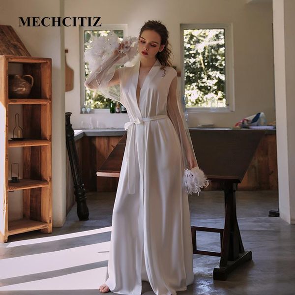 women's sleepwear mechcitiz women long silk robe bride wedding pajamas white satin lingerie bathrobe female mesh homewear robes, Black;red
women's sleepwear mechcitiz women long silk robe bride wedding pajamas white satin lingerie bathrobe female mesh homewear robes, Black;red