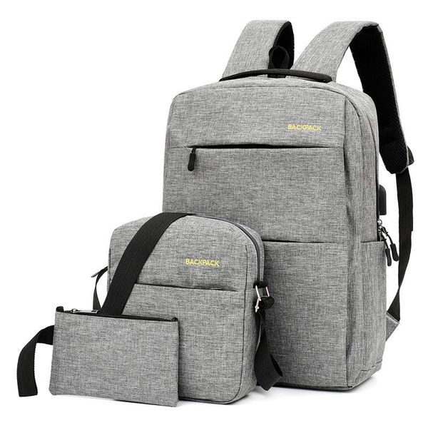 backpack for men 3 pcs set outdoor travel lapnylon school bags usb teenage casual multifunctional men's backpacks
backpack for men 3 pcs set outdoor travel lapnylon school bags usb teenage casual multifunctional men's backpacks