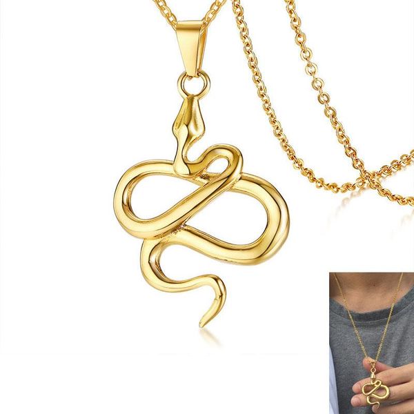 pendant necklaces simple hiphop men's stainless steel animal snake chain necklace cocktail party cute jewelry gift, Silver
pendant necklaces simple hiphop men's stainless steel animal snake chain necklace cocktail party cute jewelry gift, Silver