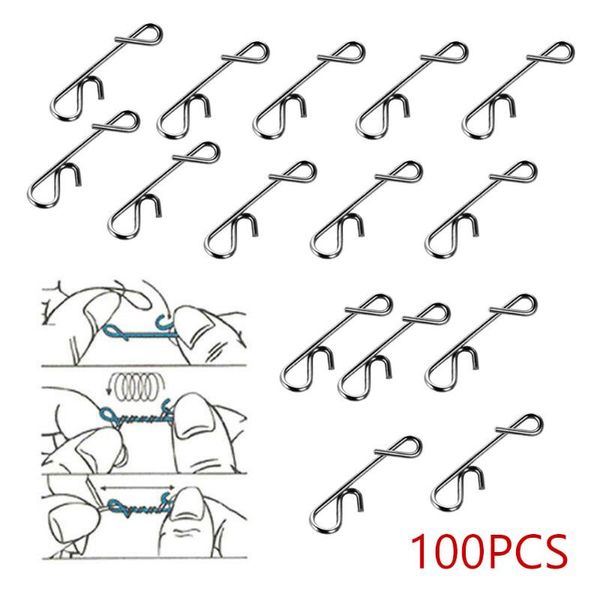 100pcs fishing snap fast clips no knot for saltwater freshwater stainless steel swivels connector hooks
100pcs fishing snap fast clips no knot for saltwater freshwater stainless steel swivels connector hooks