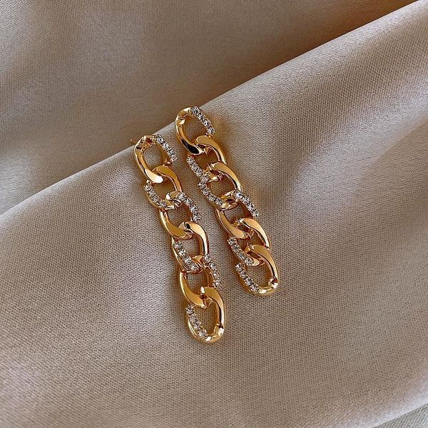 dangle & chandelier origin summer trendy long chunky chain earring for women gold color rhinestone metallic hollow asymmetry jewelry, Silver
dangle & chandelier origin summer trendy long chunky chain earring for women gold color rhinestone metallic hollow asymmetry jewelry, Silver