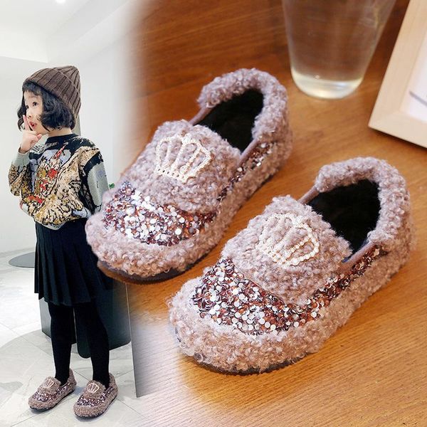 girls fluffy shoes winter crystal crown cotton-padded shoes lamb wool warm bling loafers kids fur slip on shoe children princess, Black;grey
girls fluffy shoes winter crystal crown cotton-padded shoes lamb wool warm bling loafers kids fur slip on shoe children princess, Black;grey