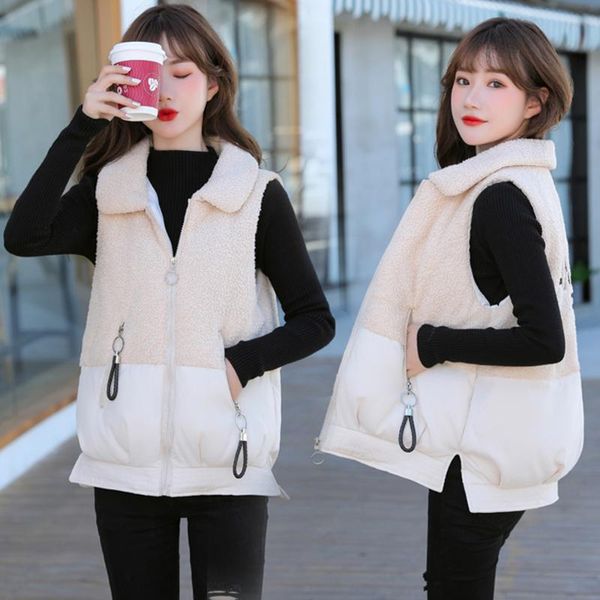women's vests fashon faux lambswool warm vest winter autumn women sleeveless jacket plus size cotton waistcoat beige black coffee, Black;white
women's vests fashon faux lambswool warm vest winter autumn women sleeveless jacket plus size cotton waistcoat beige black coffee, Black;white