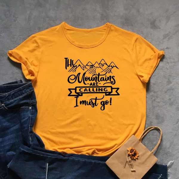 women's t-shirt the moutain are calling i must go funny letter women cotton fashion harajuku female shirt o neck short sleeve tees, White
women's t-shirt the moutain are calling i must go funny letter women cotton fashion harajuku female shirt o neck short sleeve tees, White
