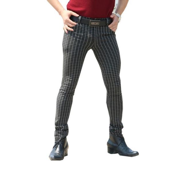 men's pants pattern black and white plaid jeans elastic tight trousers mens feet fashion pantalon homme street novelty
men's pants pattern black and white plaid jeans elastic tight trousers mens feet fashion pantalon homme street novelty