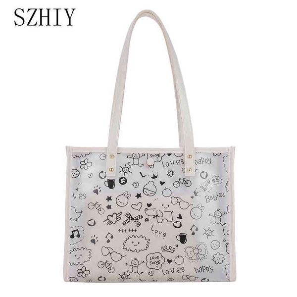 shopping bags designer tote beach women transparent shoulder torby na zakupy anime verano travel composite pvc bolso grande mujer 220303 
shopping bags designer tote beach women transparent shoulder torby na zakupy anime verano travel composite pvc bolso grande mujer 220303