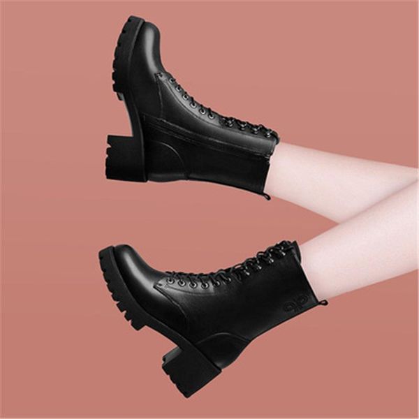 boots women's 2021 autumn and winter mid-tube british style all-match short round toe yhick heel, Black
boots women's 2021 autumn and winter mid-tube british style all-match short round toe yhick heel, Black