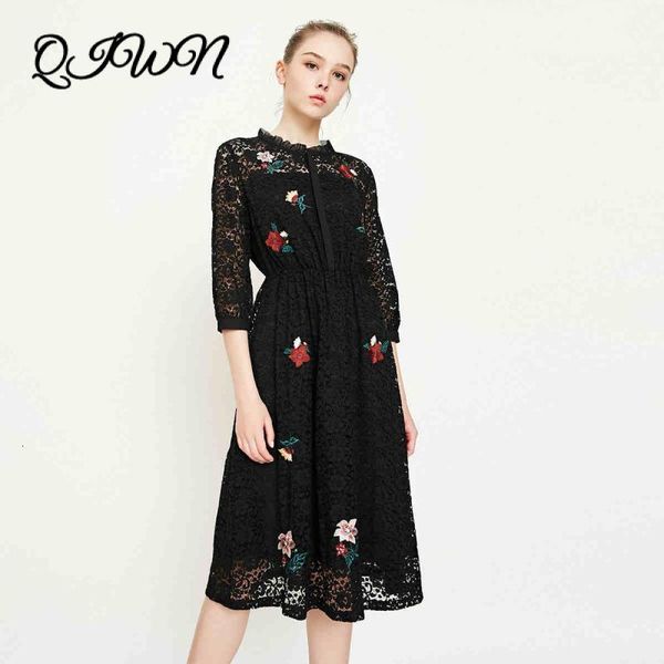 casual dresses runway women fashion luxury summer black lace hollow out floral embroidery slim midi plus size vestidos 20my, Black;gray
casual dresses runway women fashion luxury summer black lace hollow out floral embroidery slim midi plus size vestidos 20my, Black;gray