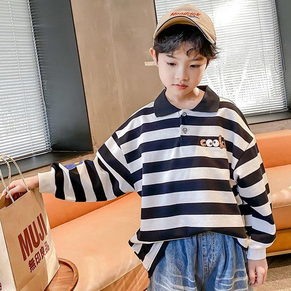 hoodies & sweatshirts boys stand-up collar long sleeve t-shirt striped shirt spring and autumn fashion letter print loose casual sweats, Black
hoodies & sweatshirts boys stand-up collar long sleeve t-shirt striped shirt spring and autumn fashion letter print loose casual sweats, Black