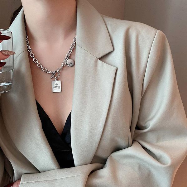 chains 2021 trend titanium steel square tags pendant necklaces for women hip hop solve coin ot buckle link chain choker, Silver
chains 2021 trend titanium steel square tags pendant necklaces for women hip hop solve coin ot buckle link chain choker, Silver