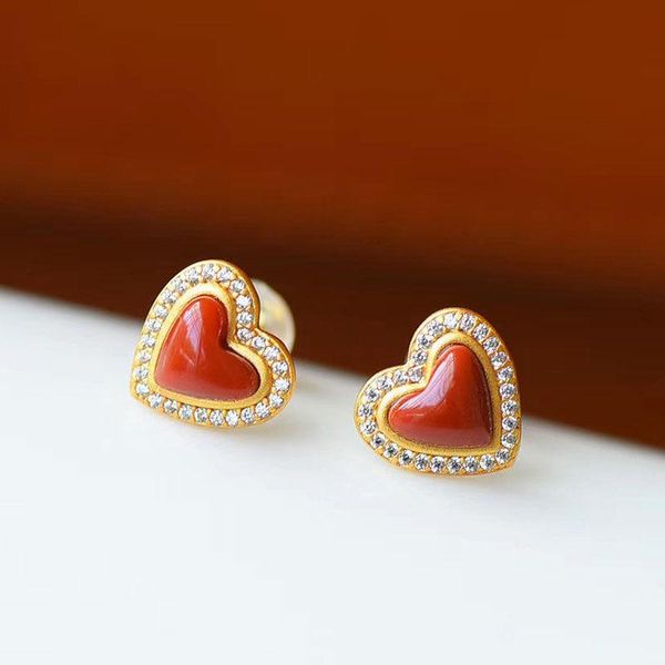 stud silver inlaid with natural enamel porcelain chalcedony love earrings charm romantic fresh light luxury women's brand jewelry, Golden;silver
stud silver inlaid with natural enamel porcelain chalcedony love earrings charm romantic fresh light luxury women's brand jewelry, Golden;silver
