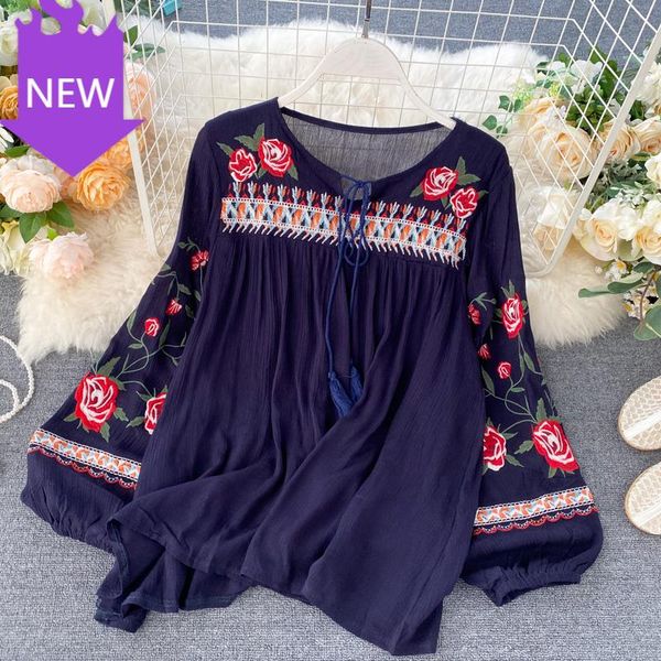 flowers lace-up shirt ladies casual loose pullover leisure fashion 2021 spring indie folk women blouse embroidery women's blouses & shi, White
flowers lace-up shirt ladies casual loose pullover leisure fashion 2021 spring indie folk women blouse embroidery women's blouses & shi, White