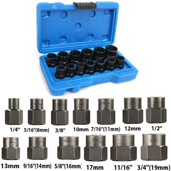 professional hand tool sets 13 piece nut extractor socket impact bolt screw remover set wrench
professional hand tool sets 13 piece nut extractor socket impact bolt screw remover set wrench