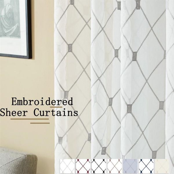 curtain & drapes modern tulle curtains for living room geometric embroidered sheer bedroom white voile cafe custom made
curtain & drapes modern tulle curtains for living room geometric embroidered sheer bedroom white voile cafe custom made